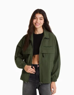 FEMME BERSHKA Vestes*Blouson effet nylon poches