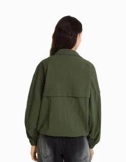 FEMME BERSHKA Vestes*Blouson effet nylon poches