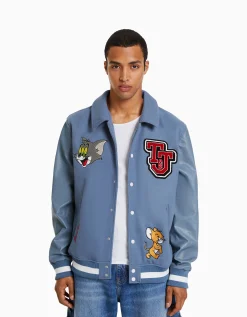 HOMME BERSHKA Vêtements*Blouson empiècements Tom & Jerry