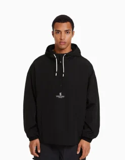 HOMME BERSHKA Blousons et manteaux*Blouson fin capuche effet nylon