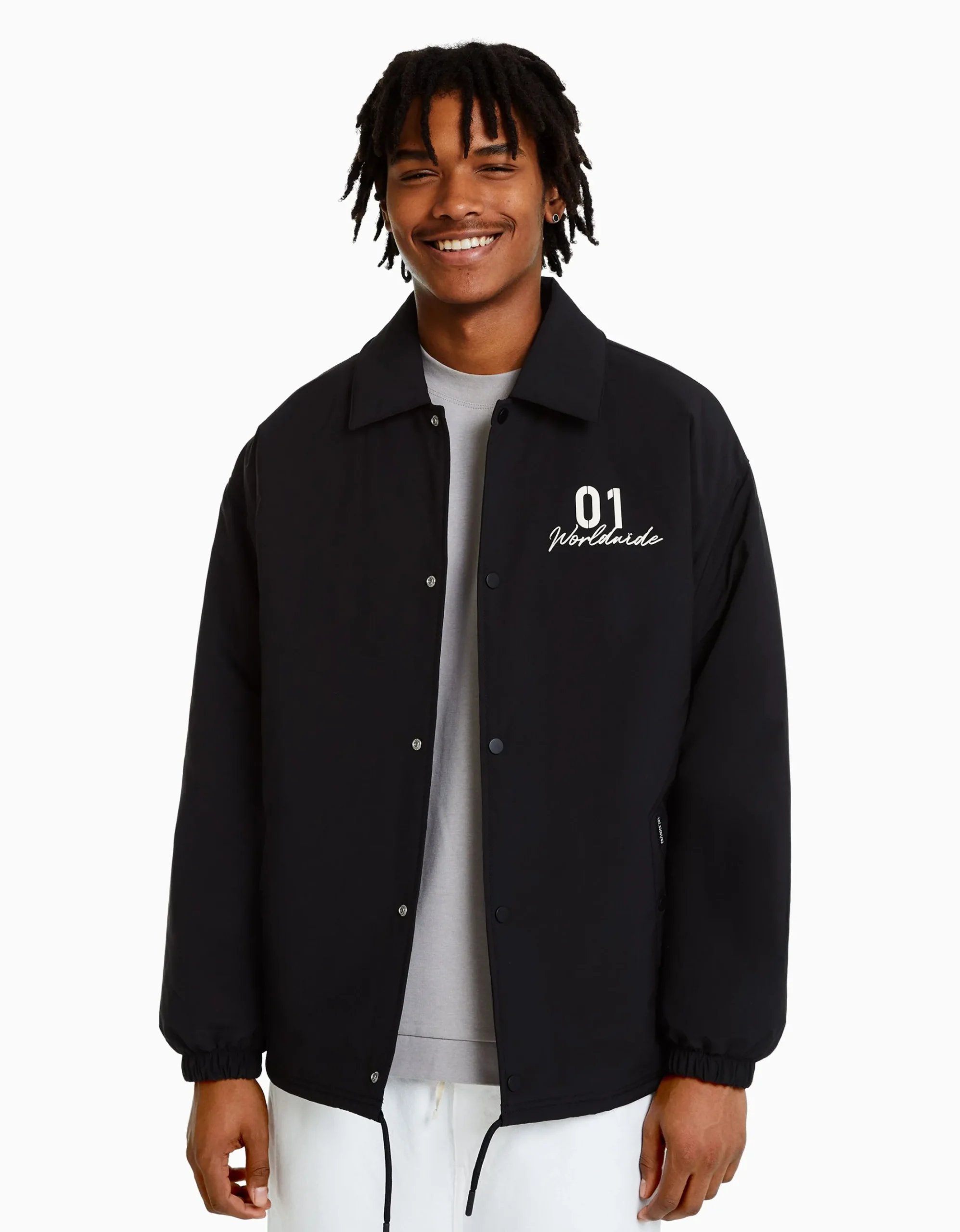 HOMME BERSHKA Blousons et manteaux*Blouson imprimé dos