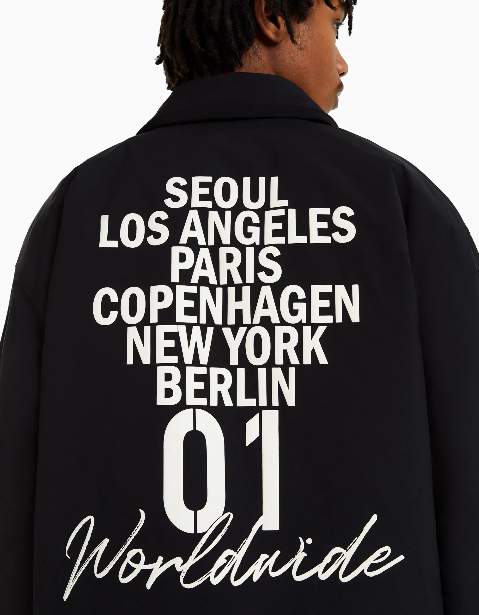 HOMME BERSHKA Vêtements*Blouson imprimé dos