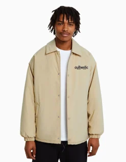 HOMME BERSHKA Vêtements*Blouson imprimé dos