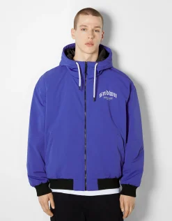 HOMME BERSHKA Blousons et manteaux*Blouson matelassé capuche imprimé