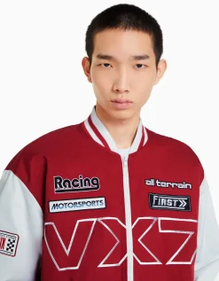 HOMME BERSHKA Blousons et manteaux*Blouson racing effet nylon