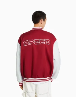 HOMME BERSHKA Vêtements*Blouson racing effet nylon