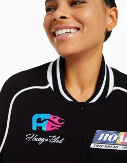 FEMME BERSHKA Vestes*Blouson racing molleton