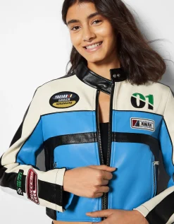 FEMME BERSHKA Vestes*Blouson racing similicuir