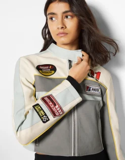 FEMME BERSHKA Vestes*Blouson racing similicuir