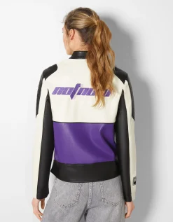 FEMME BERSHKA Vestes*Blouson racing similicuir