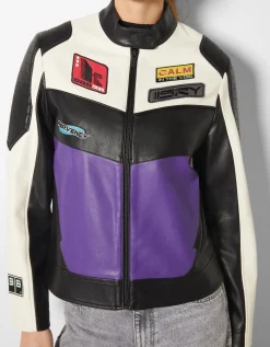 FEMME BERSHKA Vestes*Blouson racing similicuir