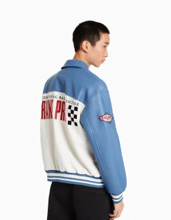 HOMME BERSHKA Blousons et manteaux*Blouson racing suédine et similicuir