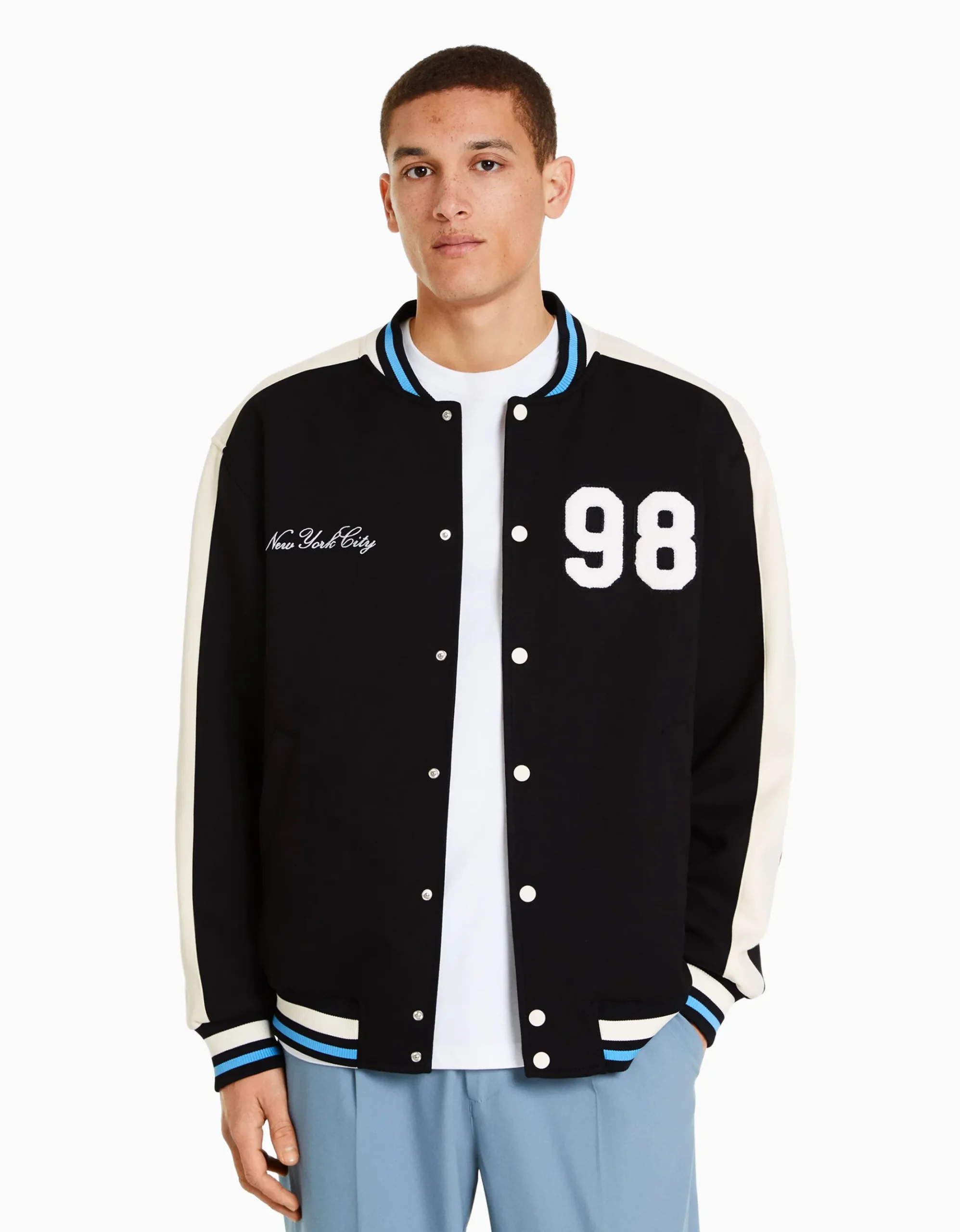 HOMME BERSHKA Blousons et manteaux*Blouson suédine empiècement