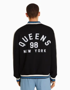 HOMME BERSHKA Blousons et manteaux*Blouson suédine empiècement