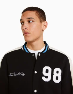 HOMME BERSHKA Blousons et manteaux*Blouson suédine empiècement