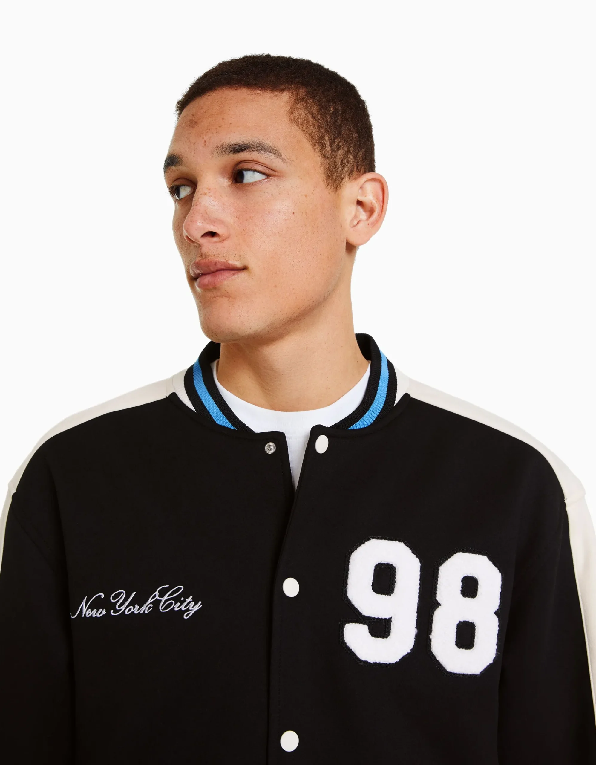 HOMME BERSHKA Blousons et manteaux*Blouson suédine empiècement