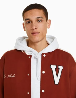 HOMME BERSHKA Blousons et manteaux*Blouson suédine empiècement