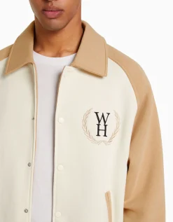 HOMME BERSHKA Blousons et manteaux*Blouson tissu contraste