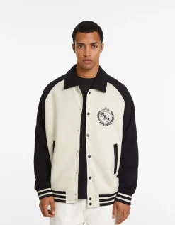 HOMME BERSHKA Blousons et manteaux*Blouson tissu contraste
