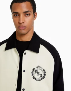 HOMME BERSHKA Blousons et manteaux*Blouson tissu contraste