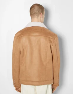 HOMME BERSHKA Blousons et manteaux*Blouson trucker suédine doublure