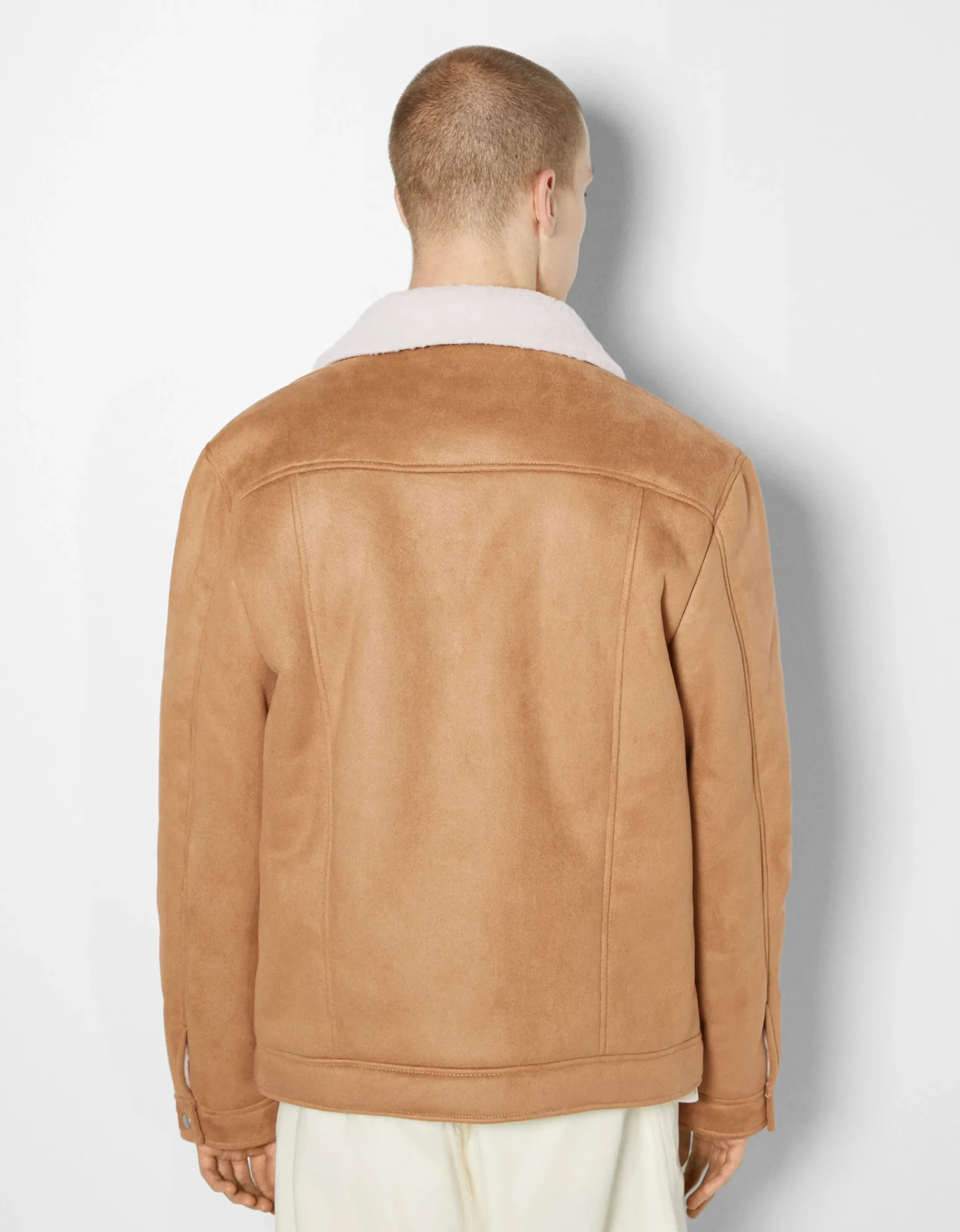 HOMME BERSHKA Blousons et manteaux*Blouson trucker suédine doublure