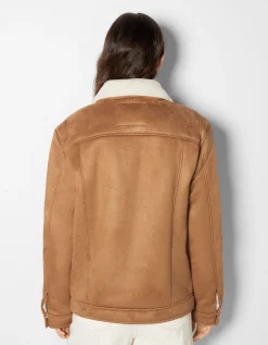 FEMME BERSHKA Vestes*Blouson trucker suédine doublure