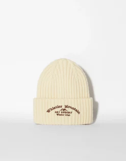 FEMME BERSHKA Join Life*Bonnet brodé bord-côte