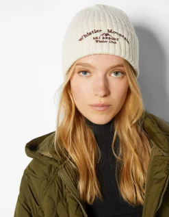 FEMME BERSHKA Join Life*Bonnet brodé bord-côte