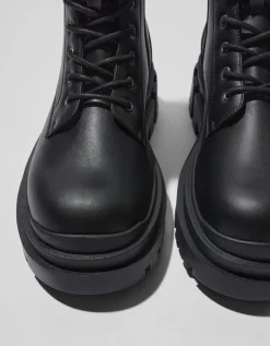 HOMME BERSHKA Bottines*Bottes à lacets avec boucles homme