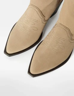 FEMME BERSHKA Bottes*Bottes cowboy talon CUIR