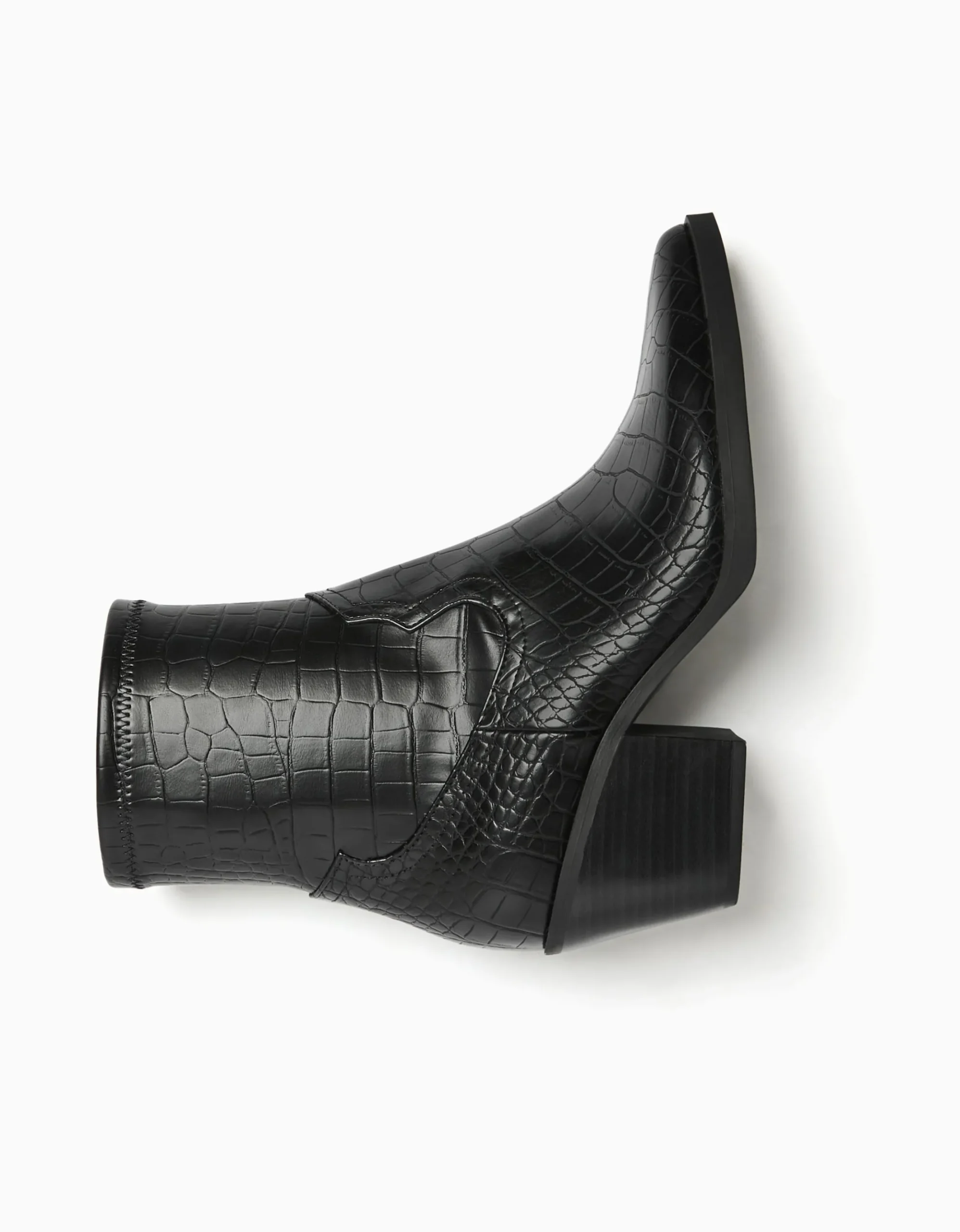 FEMME BERSHKA Chaussures*Bottines cowboy gravure motif animal