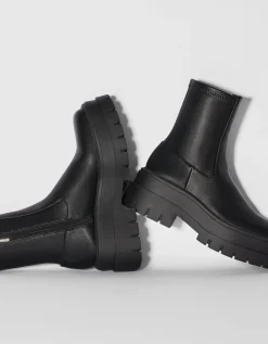 FEMME BERSHKA Chaussures*Bottines plateforme moulantes