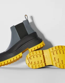 FEMME BERSHKA Shoes Arrival*Bottines plates semelle colorée
