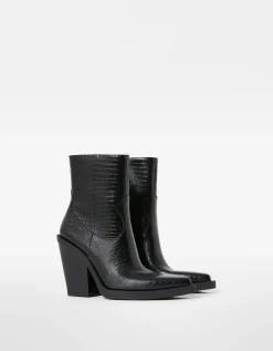 FEMME BERSHKA Cowboy*Bottines talon cowboy