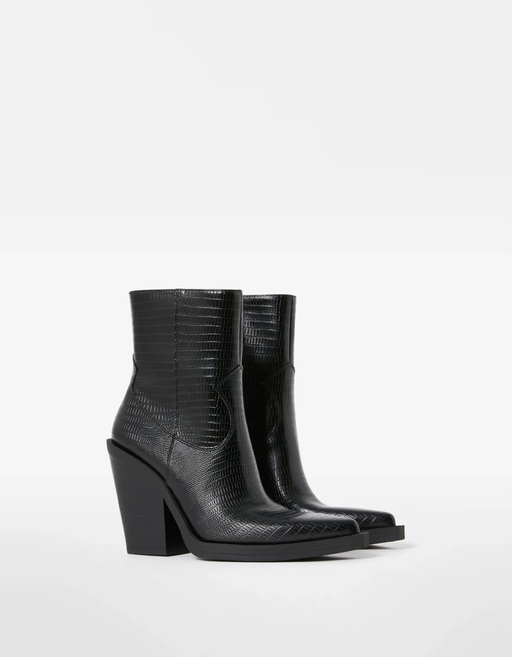 FEMME BERSHKA Cowboy*Bottines talon cowboy