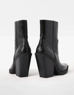 FEMME BERSHKA Cowboy*Bottines talon cowboy