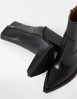 FEMME BERSHKA Cowboy*Bottines talon cowboy