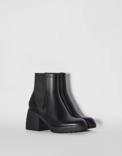 FEMME BERSHKA Chaussures*Bottines talon large élastiquées