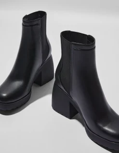 FEMME BERSHKA Chaussures*Bottines talon large élastiquées