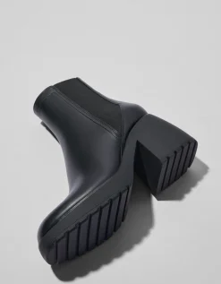 FEMME BERSHKA Chaussures*Bottines talon large élastiquées