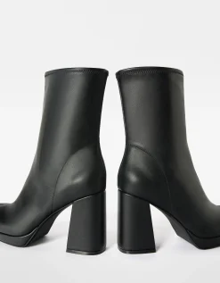 FEMME BERSHKA Chaussures*Bottines talon moulantes mini plateforme