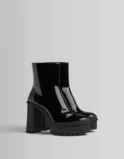 FEMME BERSHKA Shoes Arrival*Bottines talon plateforme vernies