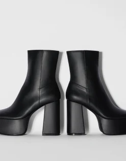 FEMME BERSHKA Similicuir*Bottines talon plateforme XL
