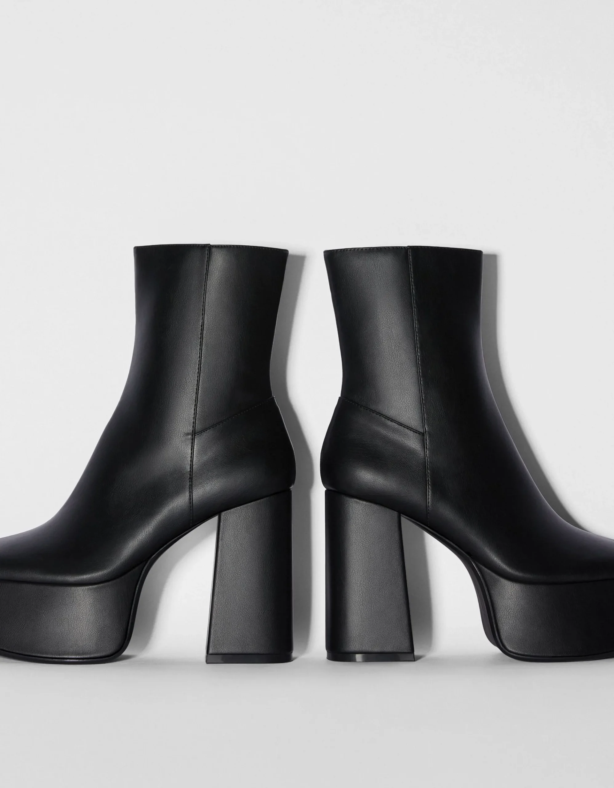 FEMME BERSHKA Similicuir*Bottines talon plateforme XL