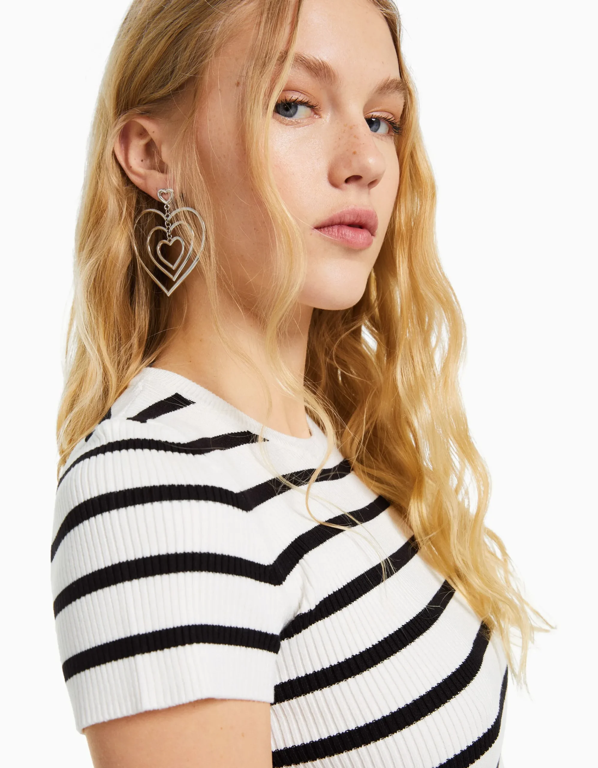 HOMME BERSHKA One Love*Boucles d’oreille cœurs
