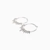FEMME BERSHKA Tout voir*Boucles d’oreilles anneaux pics strass