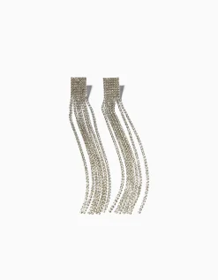 FEMME BERSHKA Party*Boucles d’oreilles cascade pierres fantaisie