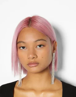 FEMME BERSHKA Party*Boucles d’oreilles cascade pierres fantaisie