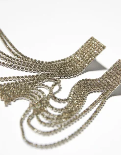 FEMME BERSHKA Party*Boucles d’oreilles cascade pierres fantaisie